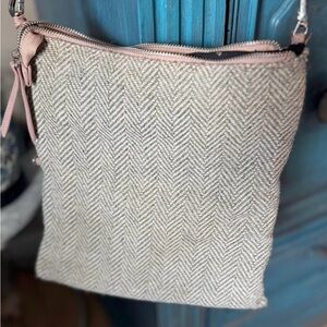 Stylish Cream and Pink Women's Bag